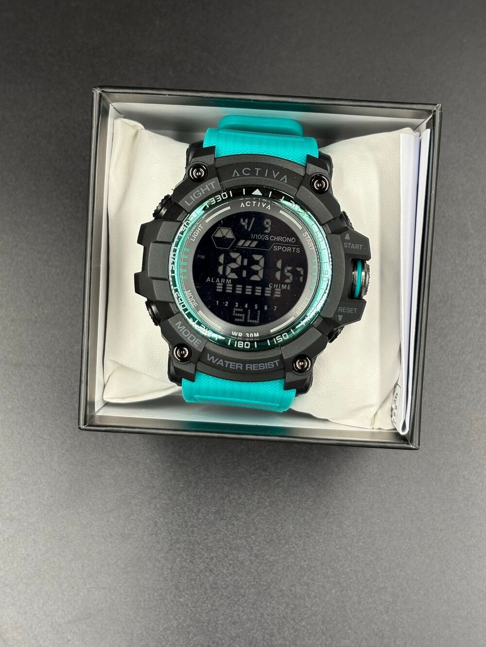 Activa by Invicta Digital Men's Sports Watch 56mm Model ACW8020 Black/Teal New